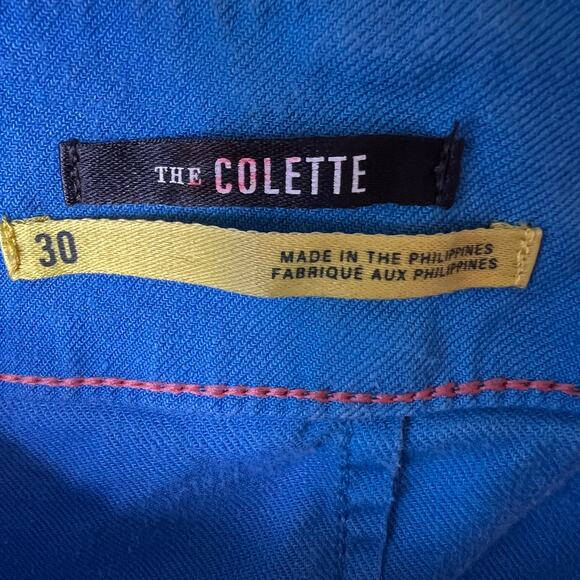 Anthropologie Maeve Pants Womens Size 30 Bright Blue The Collette Linen Wide Leg - Picture 3 of 16